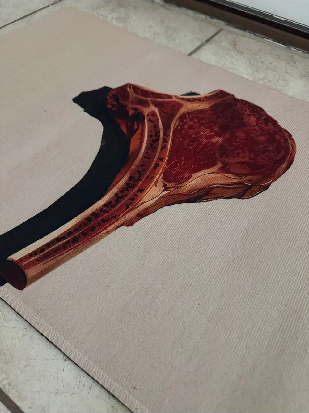 Funny Steak Kitchen Rug Non Slip Floor Mat